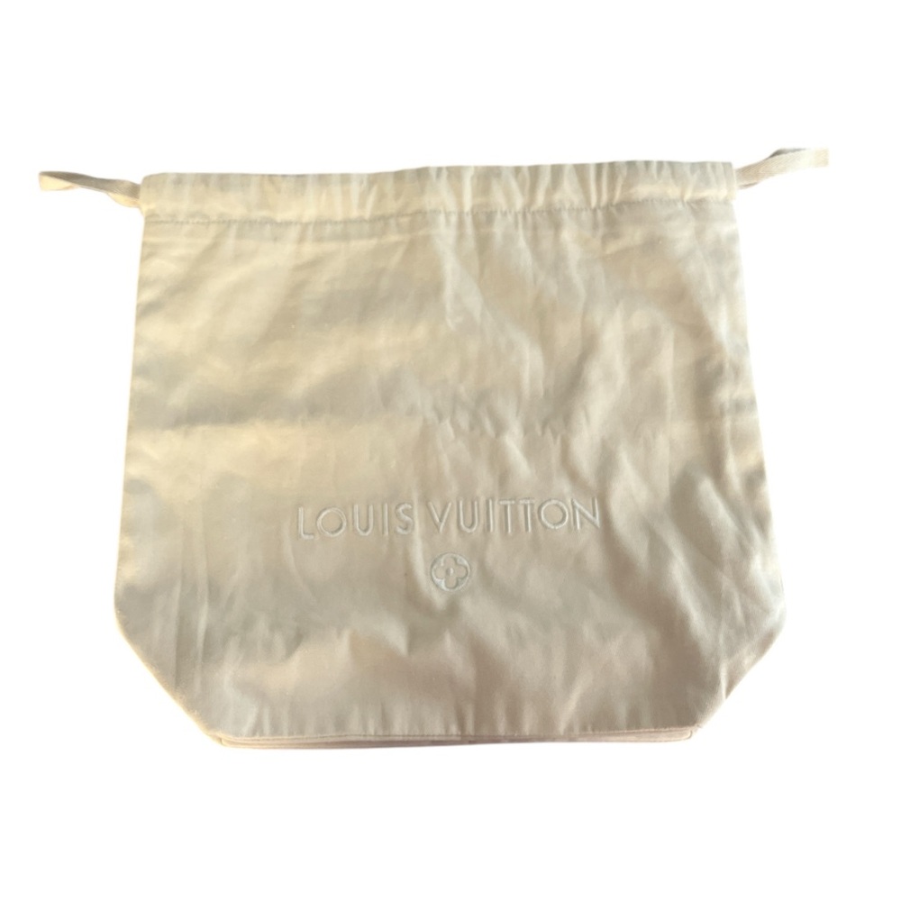 Louis Vuitton Cream drawstring dust bag